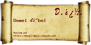 Demel Ábel névjegykártya