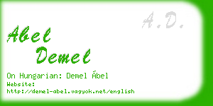 abel demel business card